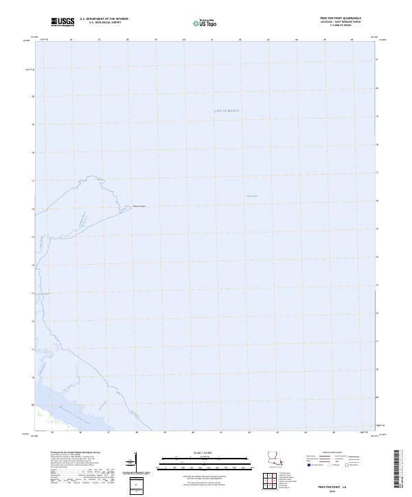 Proctor Point, LA — USGS 7.5-minute topo (2024)