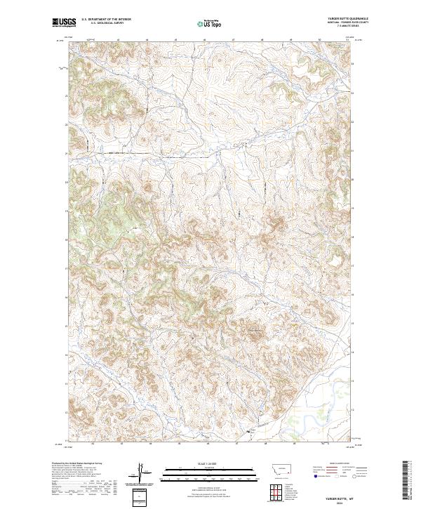 Yarger Butte, MT — USGS 7.5-minute topo (2024)