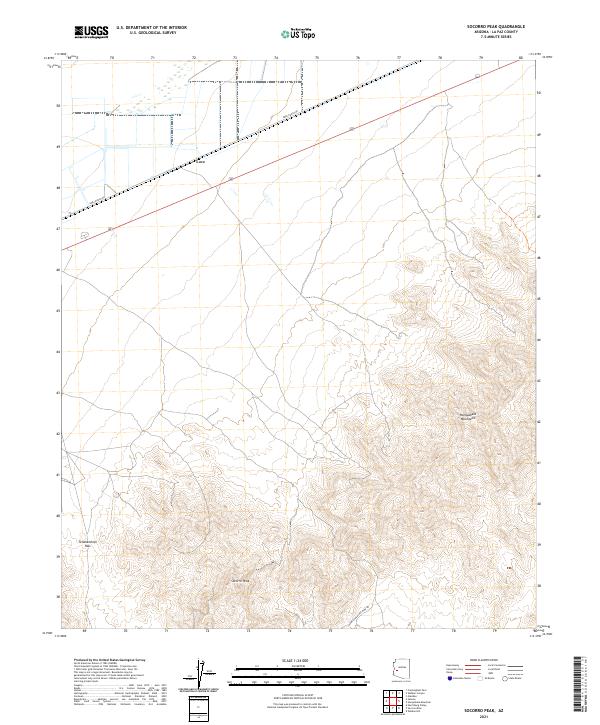 Socorro Peak, AZ — USGS 7.5-minute topo (2021)