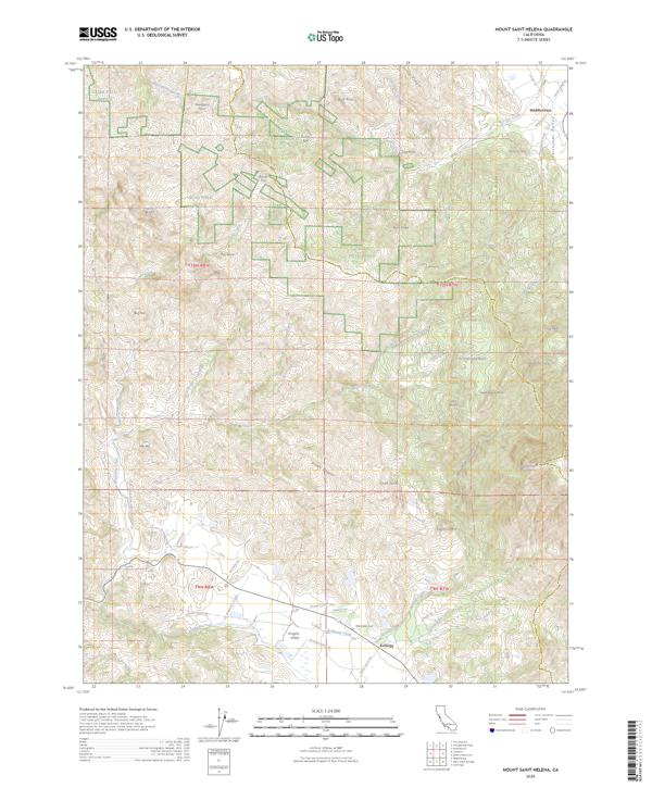 Mount Saint Helena, CA — USGS 7.5-minute topo (2026)