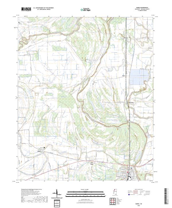 Marks, MS — USGS 7.5-minute topo (2024)