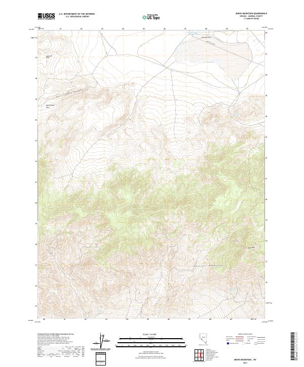 Moho Mountain, NV — USGS 7.5-minute topo (2021)
