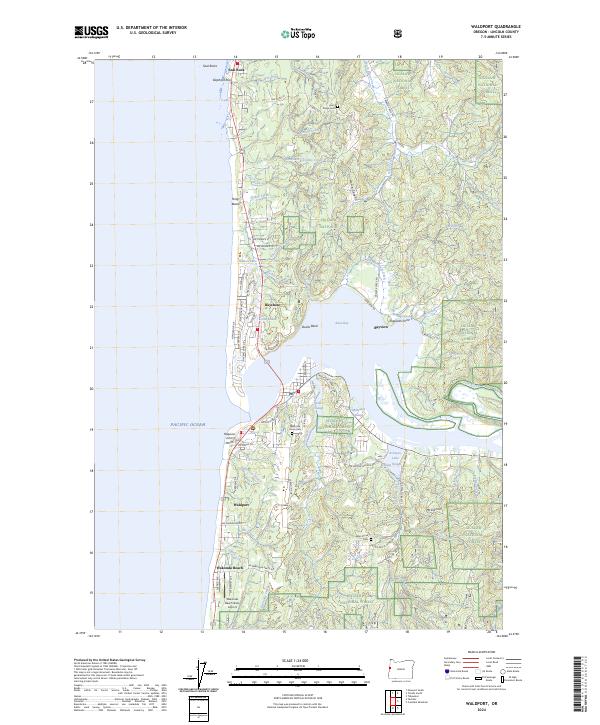 Waldport, OR — USGS 7.5-minute topo (2024)