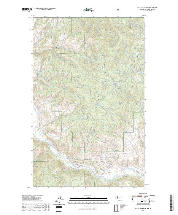 Vulcan Mountain, WA-BC — USGS 7.5-minute topo (2023)
