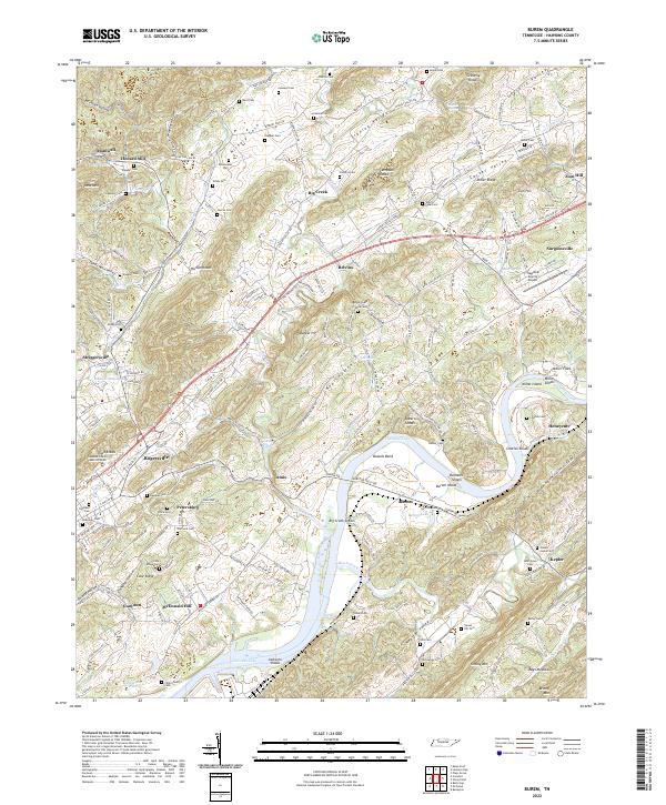 Burem, TN — USGS 7.5-minute topo (2022)