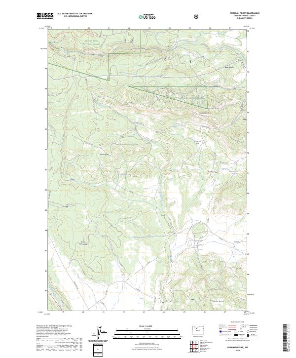 Foreman Point, OR — USGS 7.5-minute topo (2024)