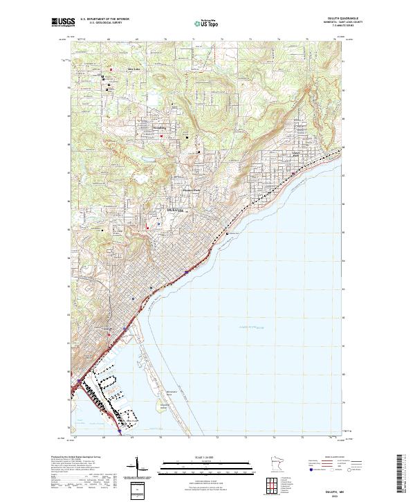 Duluth, MN — USGS 7.5-minute topo (2022)