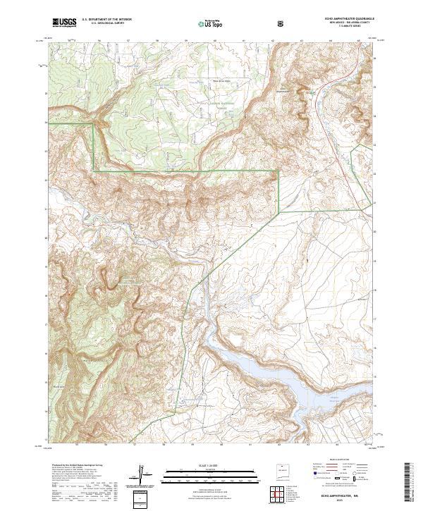 Echo Amphitheater, NM — USGS 7.5-minute topo (2023)