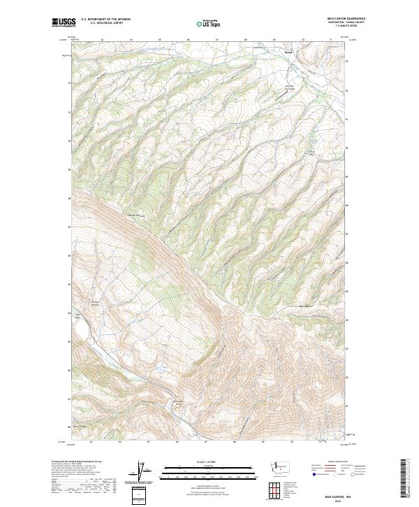 Milk Canyon, WA — USGS 7.5-minute topo (2023)