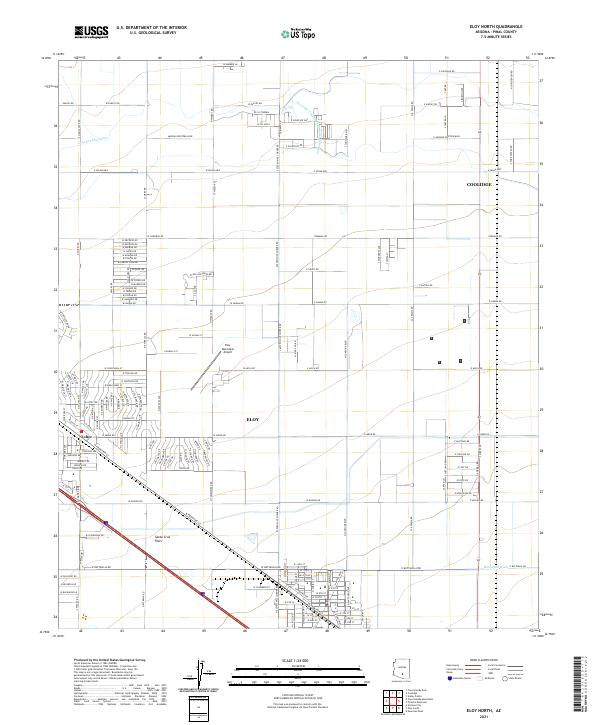 Eloy North, AZ — USGS 7.5-minute topo (2021)