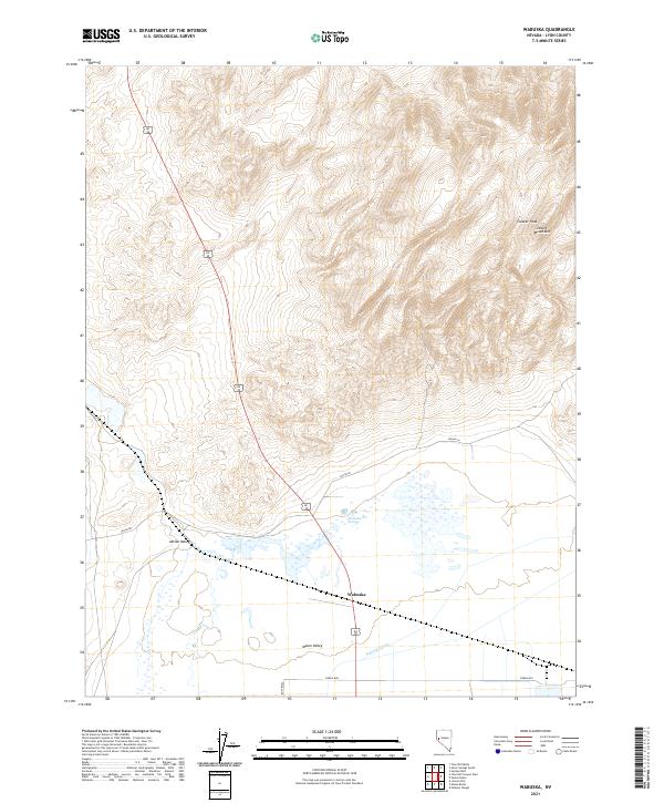 Wabuska, NV — USGS 7.5-minute topo (2021)