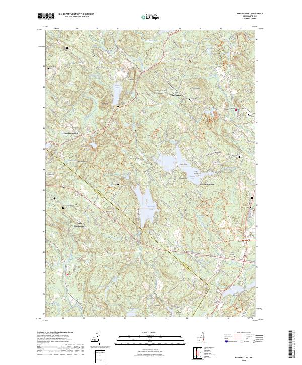 Barrington, NH — USGS 7.5-minute topo (2024)