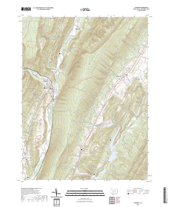 Hyndman, PA — USGS 7.5-minute topo (2023)