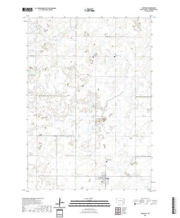 Artesian, SD — USGS 7.5-minute topo (2021)