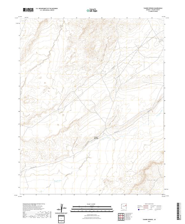 Tanner Springs, AZ — USGS 7.5-minute topo (2021)