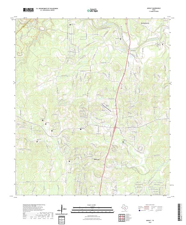 Anhalt, TX — USGS 7.5-minute topo (2022)