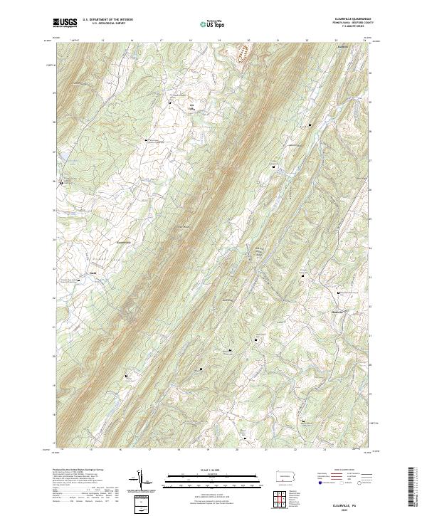 Clearville, PA — USGS 7.5-minute topo (2023)