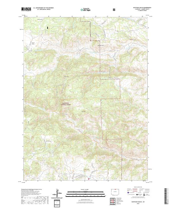 Haystack Gulch, CO — USGS 7.5-minute topo (2022)