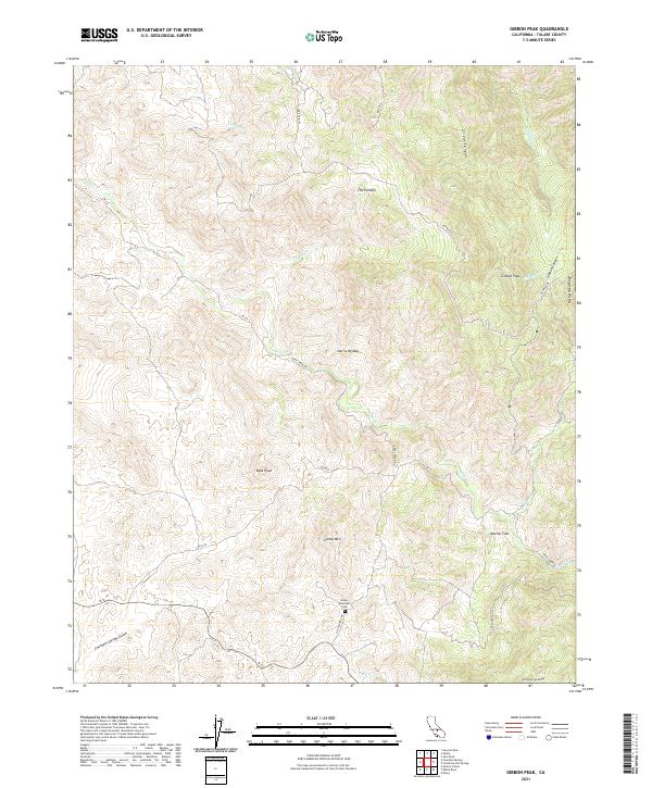 Gibbon Peak, CA — USGS 7.5-minute topo (2021)