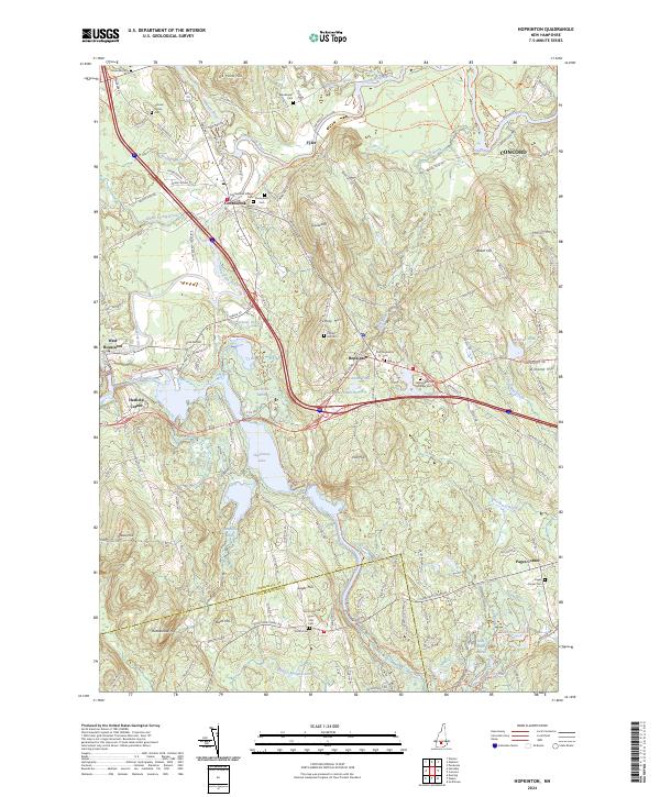 Hopkinton, NH — USGS 7.5-minute topo (2024)