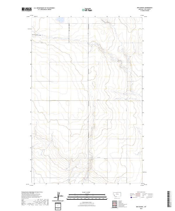 Een School, MT — USGS 7.5-minute topo (2024)