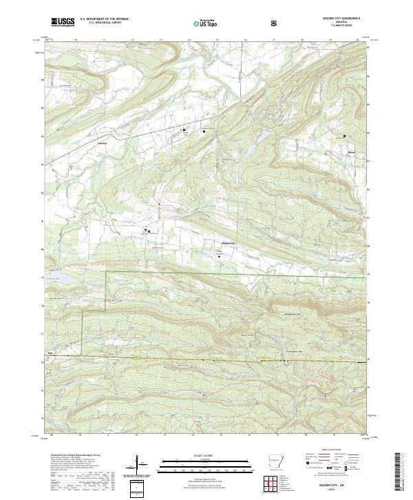Golden City, AR — USGS 7.5-minute topo (2024)