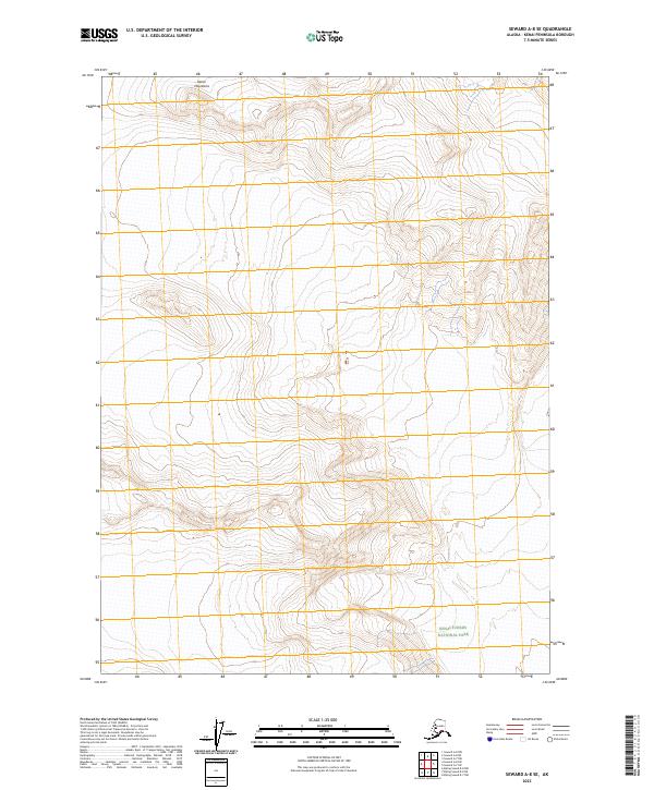 Seward A-8 SE, AK — USGS 7.5-minute topo (2023)