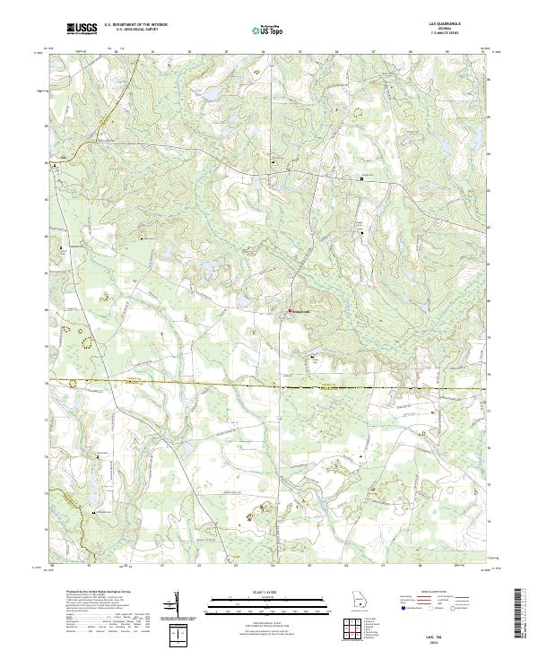 Lax, GA — USGS 7.5-minute topo (2024)