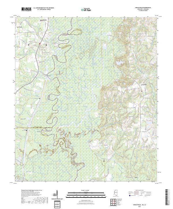 Henleyfield, MS-LA — USGS 7.5-minute topo (2024)