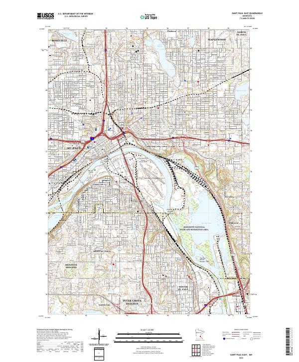 Saint Paul East, MN — USGS 7.5-minute topo (2022)