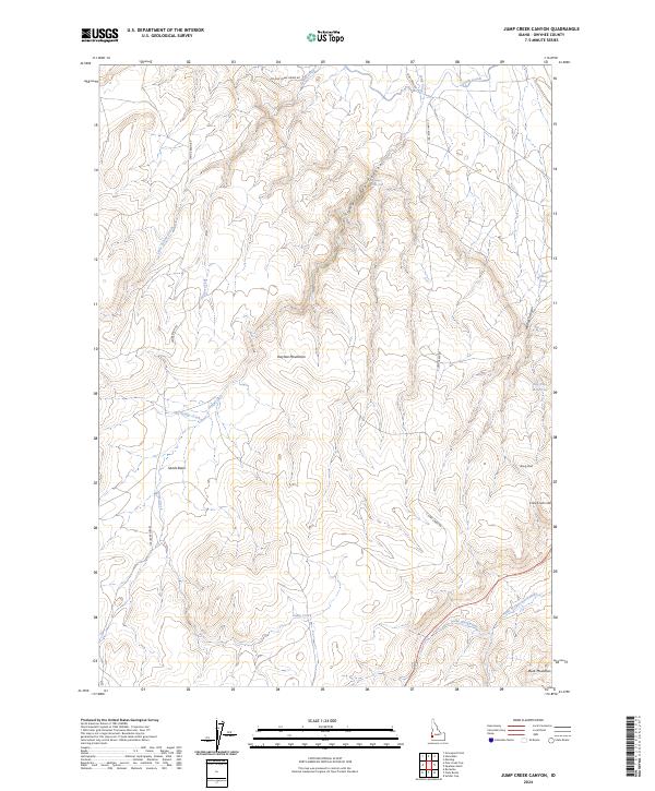 Jump Creek Canyon, ID — USGS 7.5-minute topo (2024)