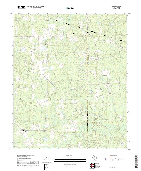 Latex, TX-LA — USGS 7.5-minute topo (2022)