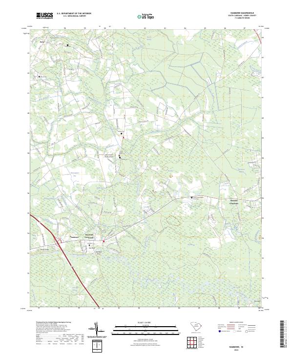 Hammond, SC — USGS 7.5-minute topo (2024)