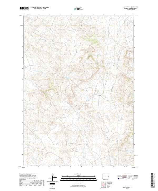 Manville NE, WY — USGS 7.5-minute topo (2021)