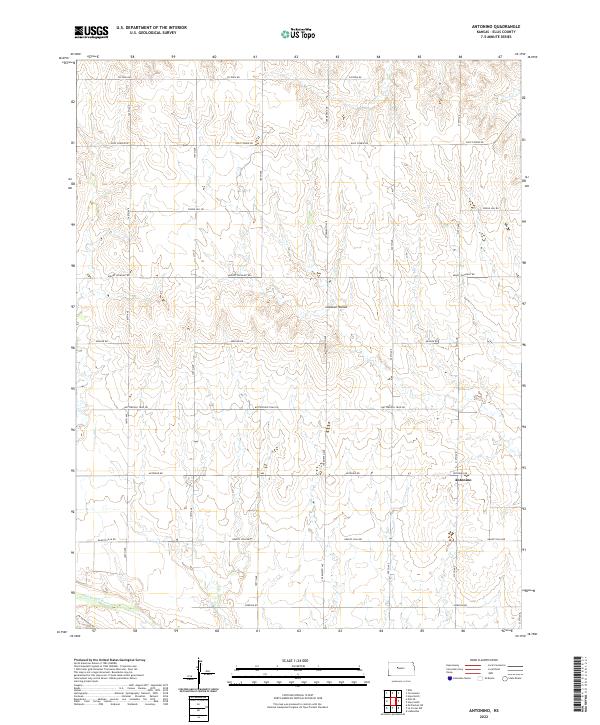 Antonino, KS — USGS 7.5-minute topo (2022)