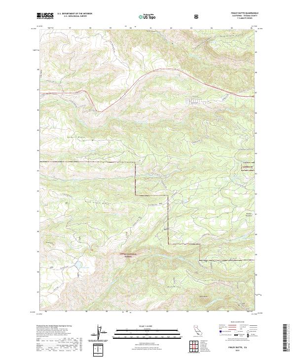 Finley Butte, CA — USGS 7.5-minute topo (2021)