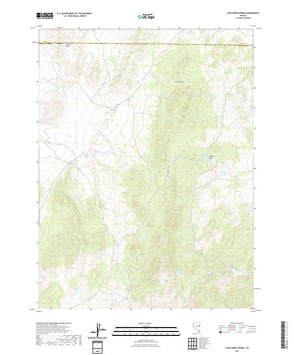 Chin Creek Spring, NV — USGS 7.5-minute topo (2021)