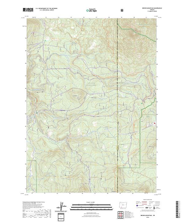 Brown Mountain, OR — USGS 7.5-minute topo (2024)