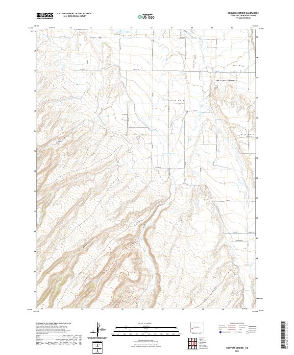 Hoovers Corner, CO — USGS 7.5-minute topo (2022)