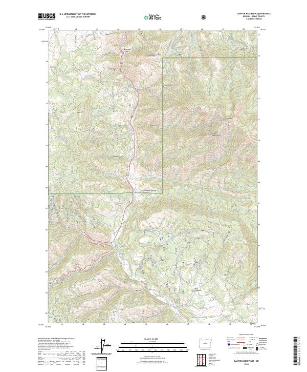 Canyon Mountain, OR — USGS 7.5-minute topo (2024)
