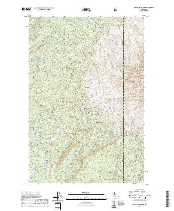 Mount Adams West, WA — USGS 7.5-minute topo (2023)