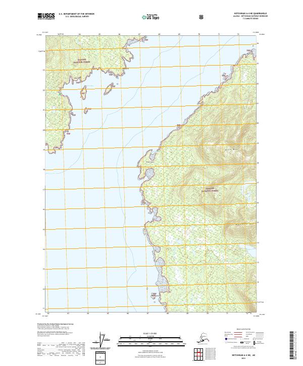 Ketchikan A-4 NE, AK — USGS 7.5-minute topo (2021)