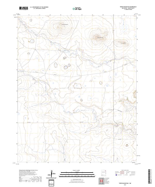 Tripod Mountain, NM — USGS 7.5-minute topo (2023)
