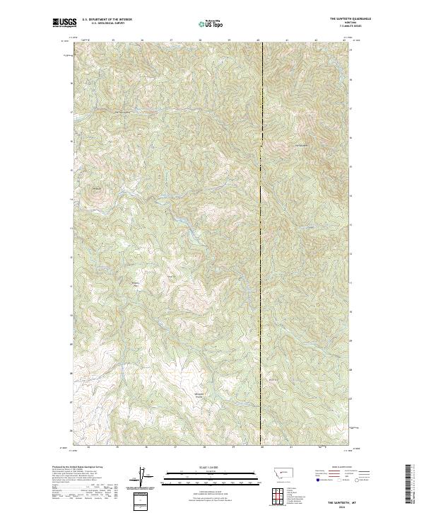 The Sawteeth, MT — USGS 7.5-minute topo (2024)