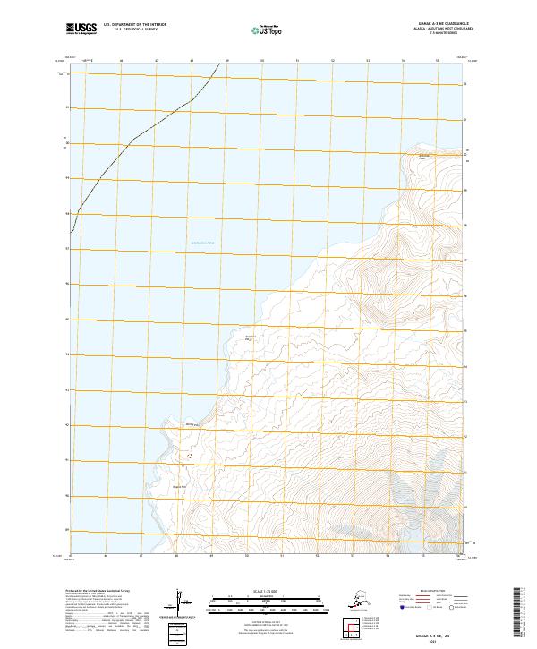 Umnak A-3 NE, AK — USGS 7.5-minute topo (2021)