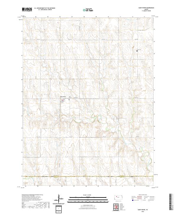 Saint Peter, KS — USGS 7.5-minute topo (2022)