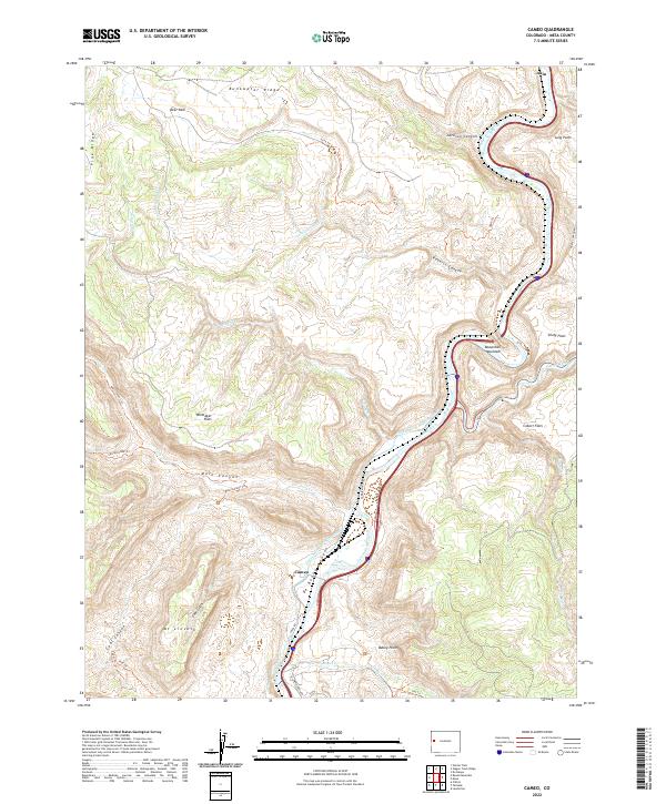 Cameo, CO — USGS 7.5-minute topo (2022)