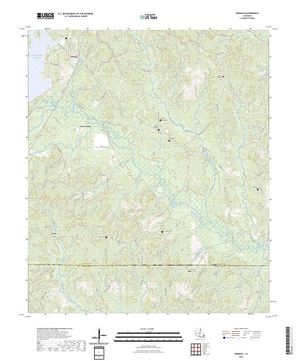 Womack, LA — USGS 7.5-minute topo (2024)