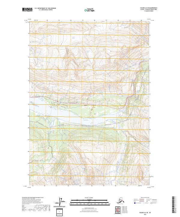 Valdez A-6 SE, AK — USGS 7.5-minute topo (2023)
