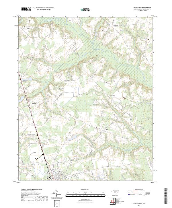 Warsaw North, NC — USGS 7.5-minute topo (2022)